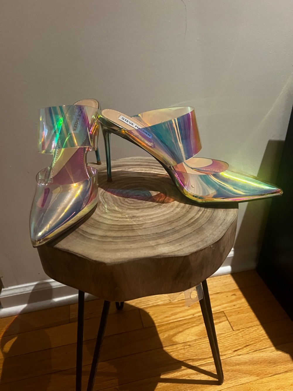 Steve Madden Iridescent Holographic Pointed-Toe Madeyo Pumps - Multi